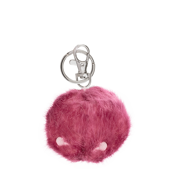 Pink Pygmy Puff Keyring