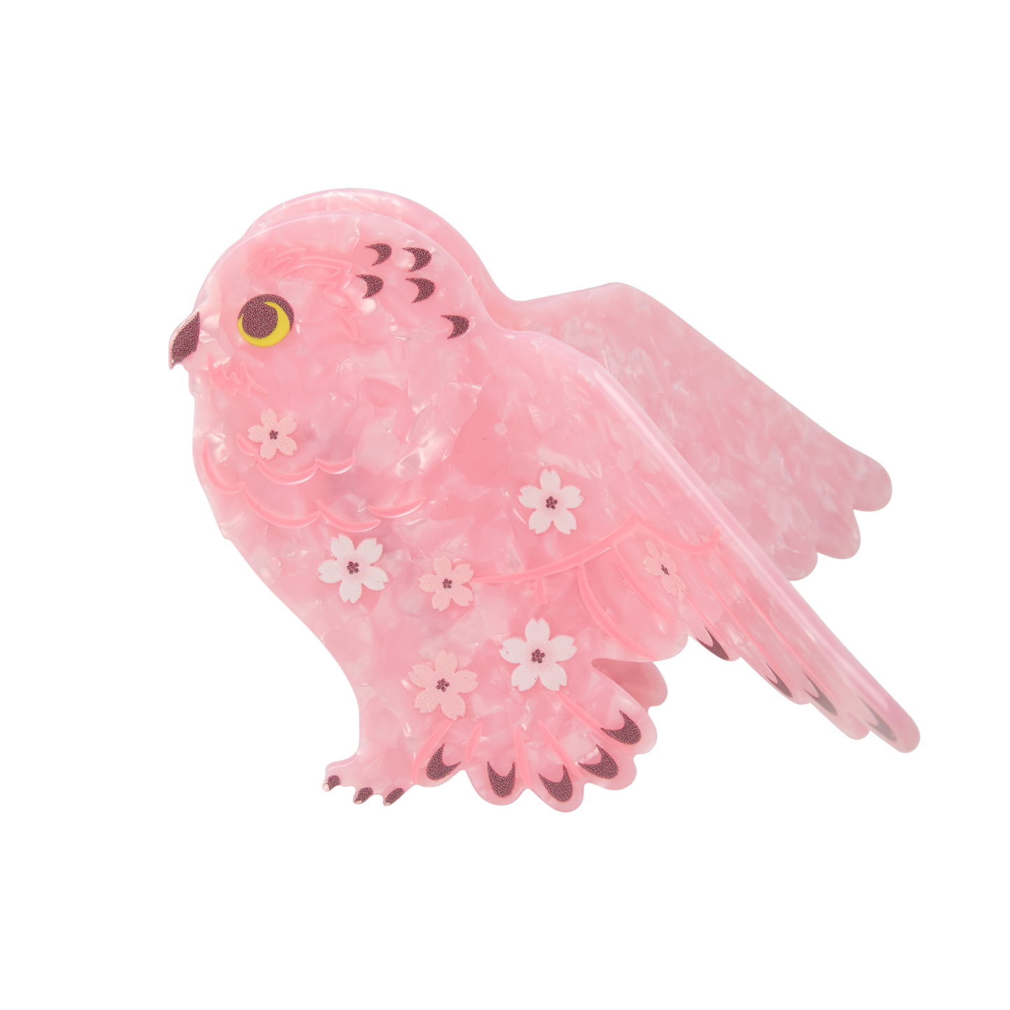Sakura Owl Hair Clip