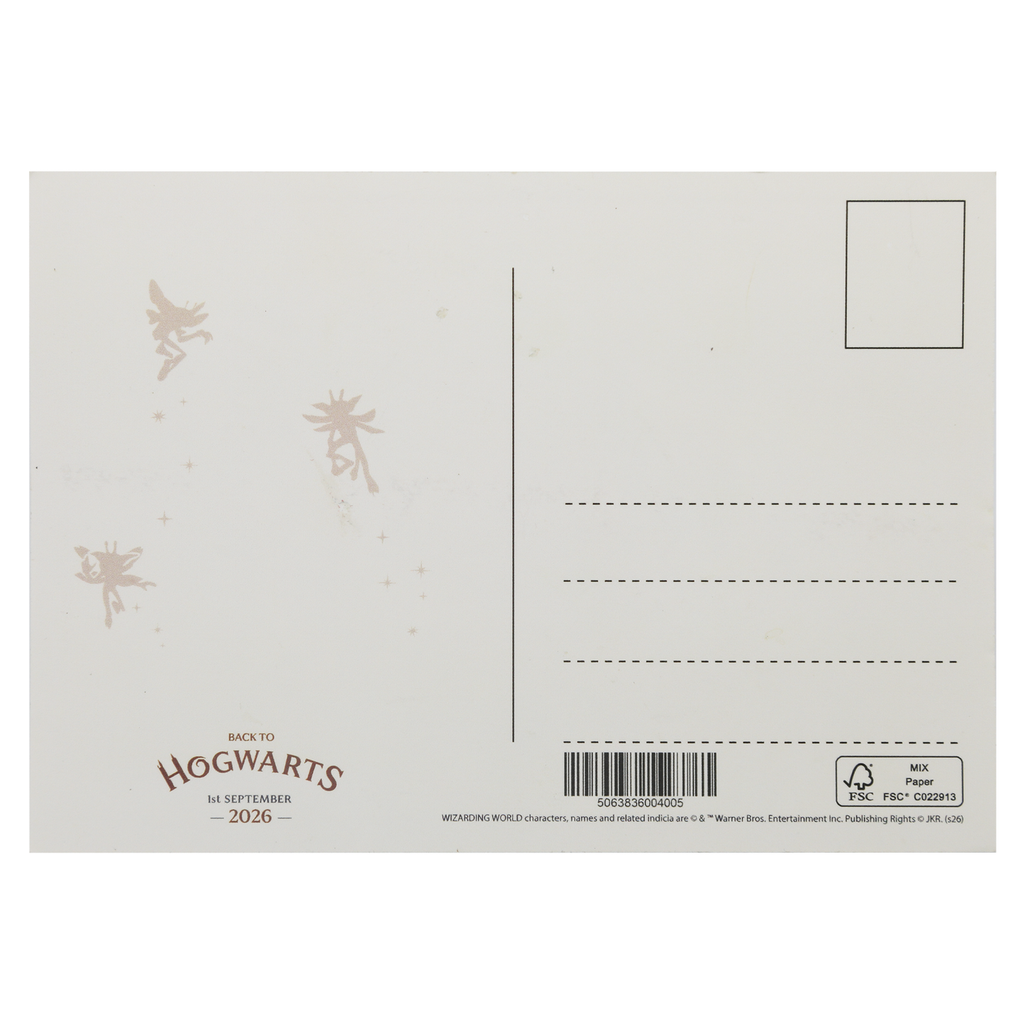 Back to Hogwarts 2026 Postcard