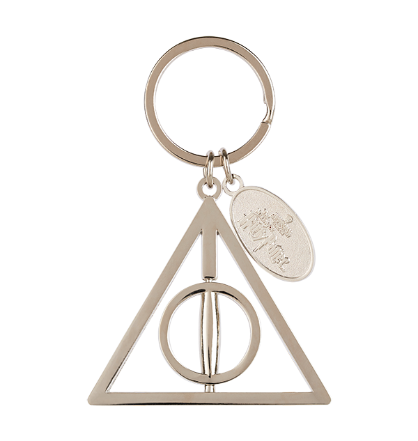 Official Harry Potter Deathly Hallows Bookmark - Stainless Steel Charm On Card