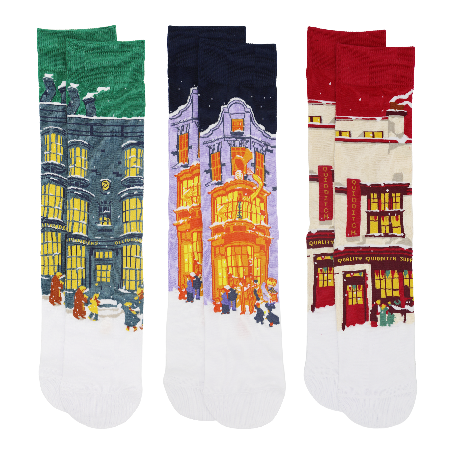 Diagon Alley Christmas 3-Pack Socks