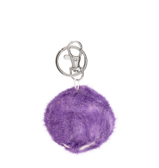 Purple Pygmy Puff Keyring