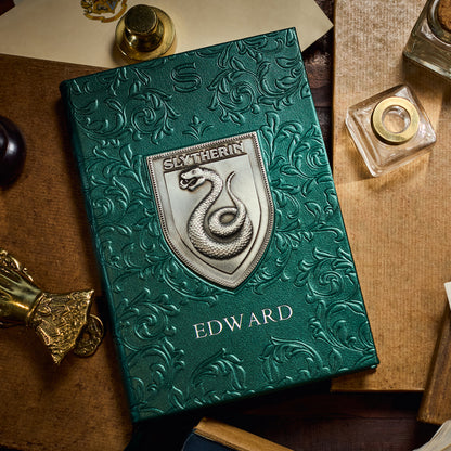 Personalised Slytherin Crest Notebook