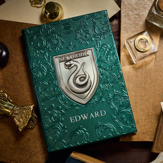 Personalised Slytherin Crest Notebook