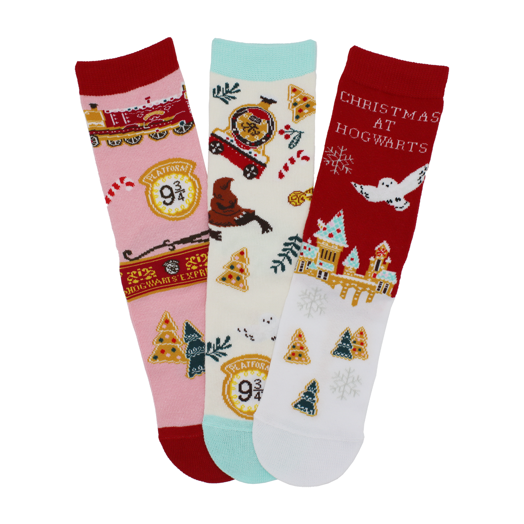 Hogwarts Christmas 3-Pack Socks