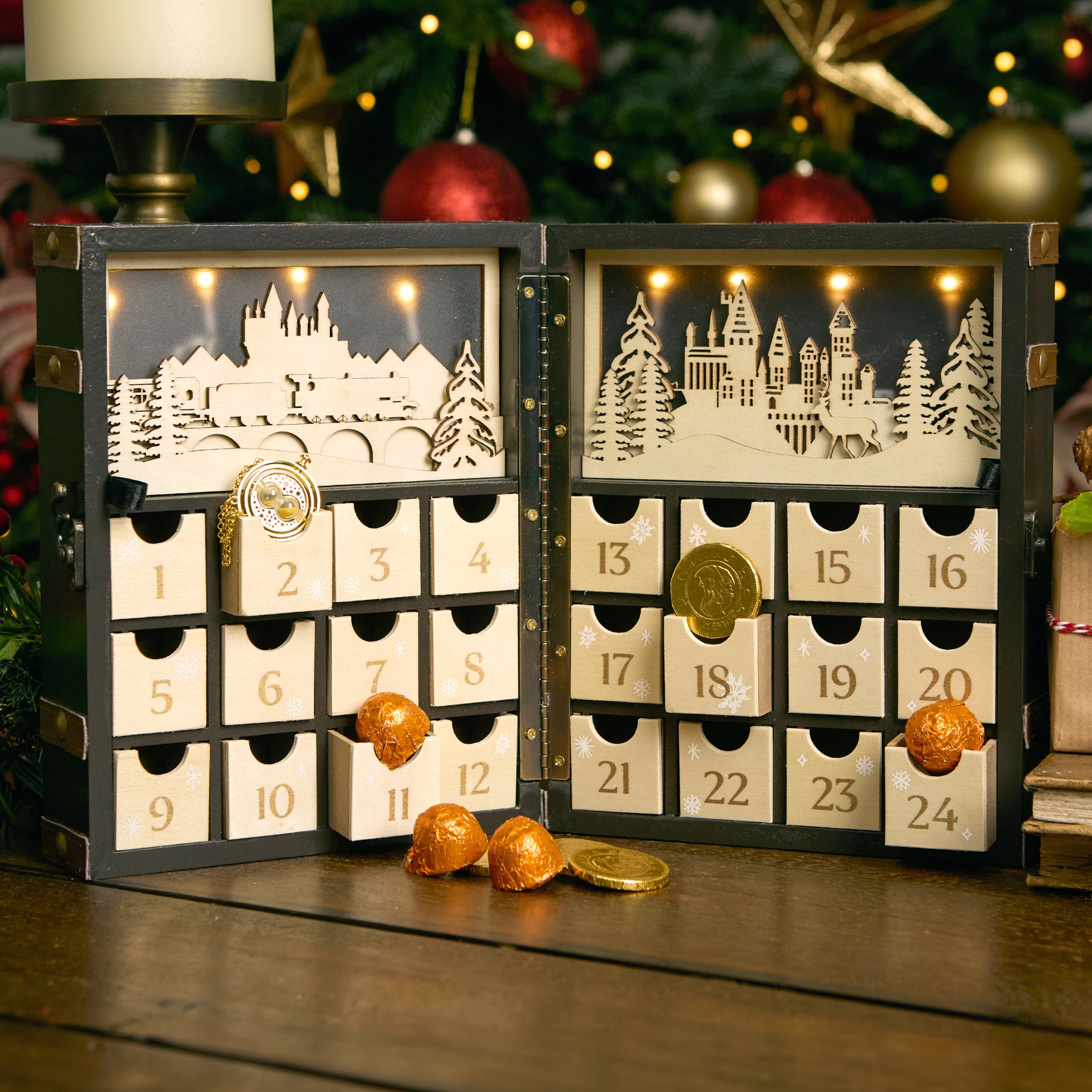 Hogwarts Wooden Advent Calendar Harry Potter Shop UK