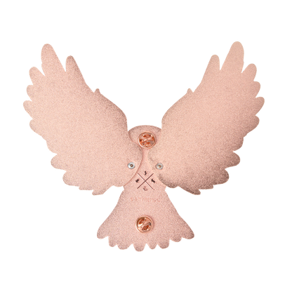 Sakura Owl Glitter Enamel Pin