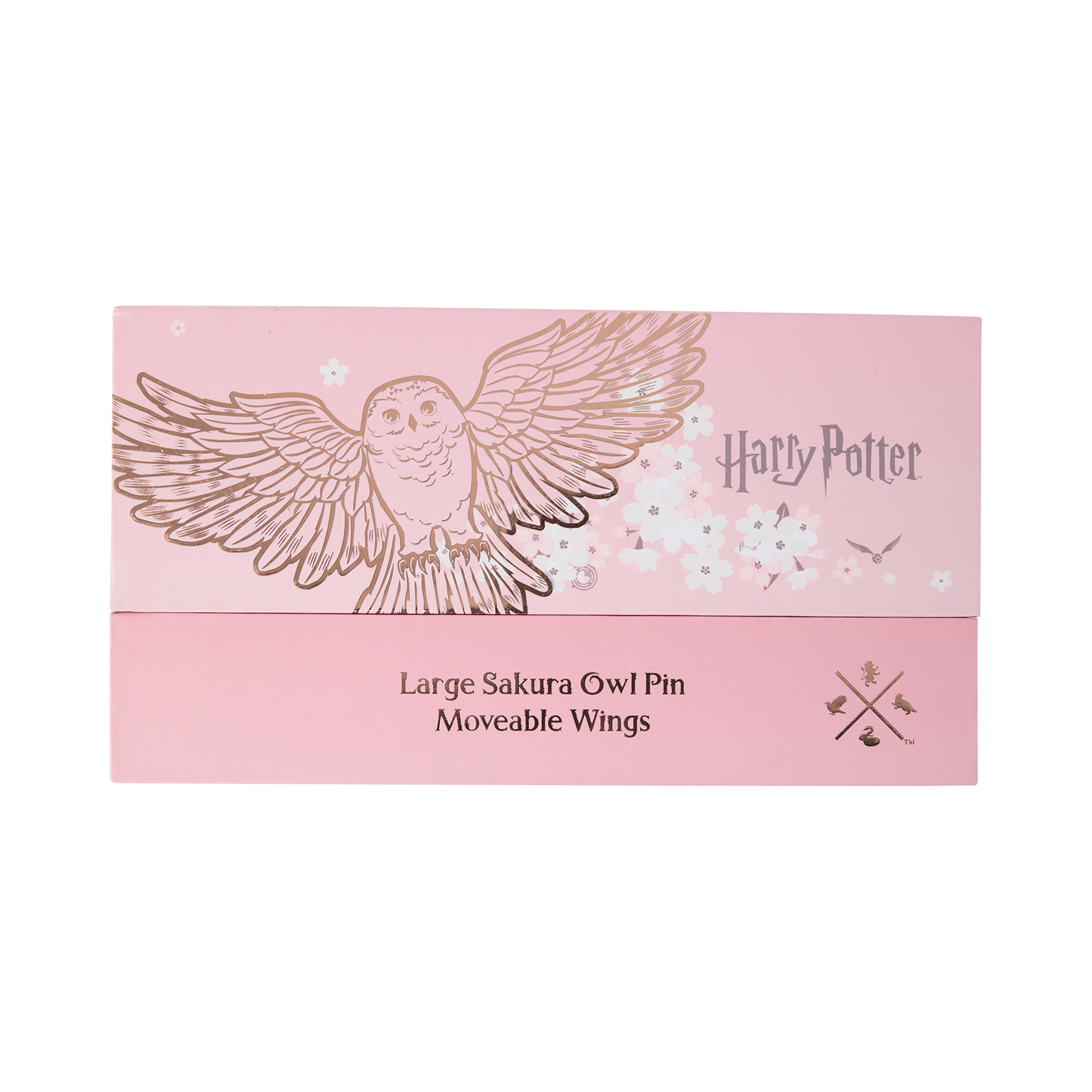 Sakura Owl Glitter Enamel Pin