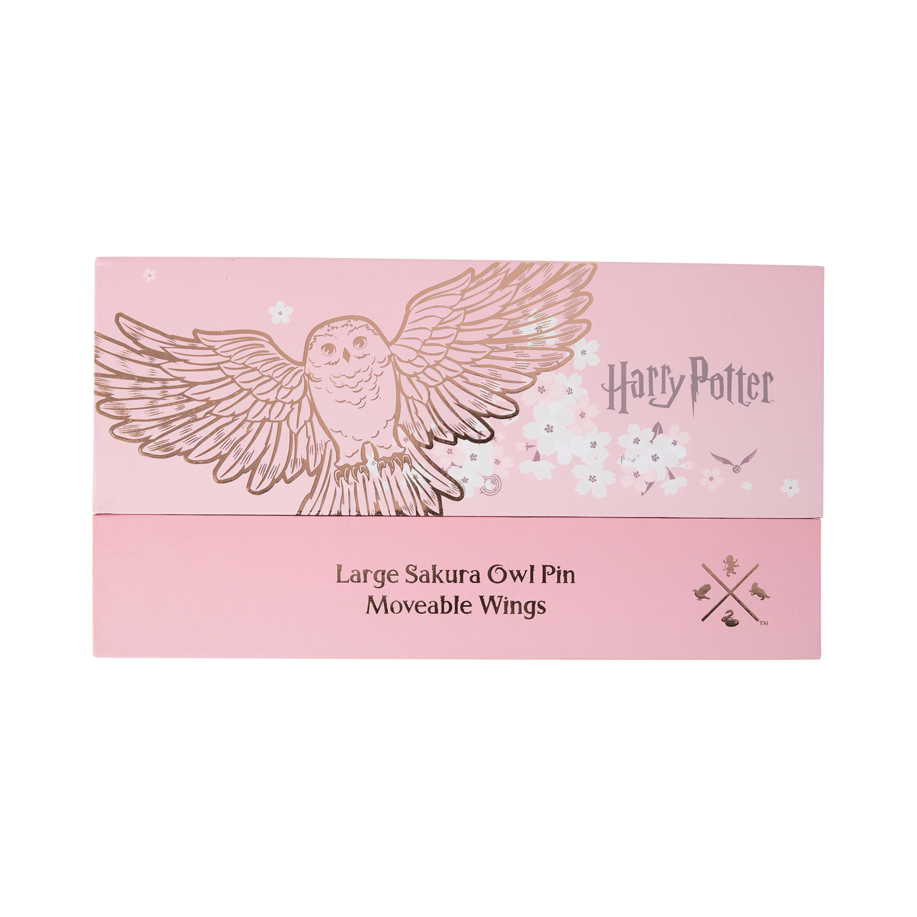 Sakura Owl Glitter Enamel Pin