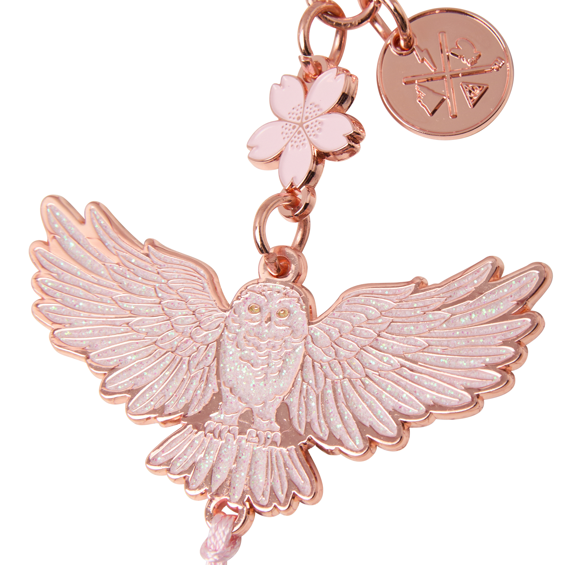 Sakura Owl Keyring