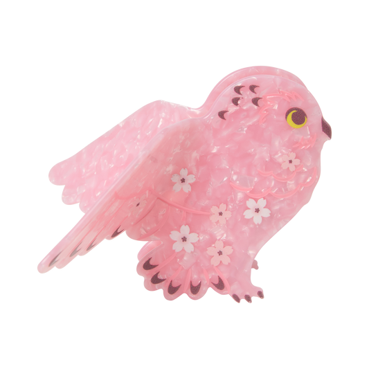 Sakura Owl Hair Clip