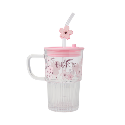 Sakura Glass Mug & Straw