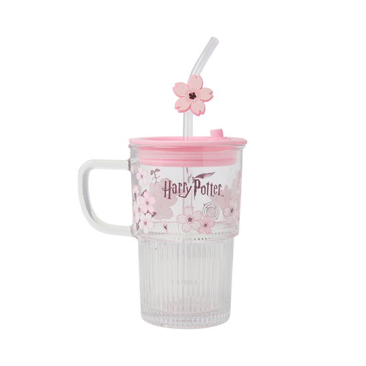 Sakura Glass Mug & Straw