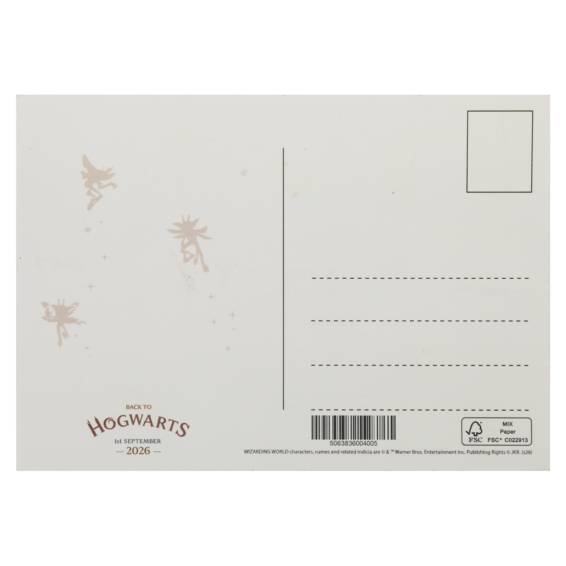 Back to Hogwarts 2026 Postcard