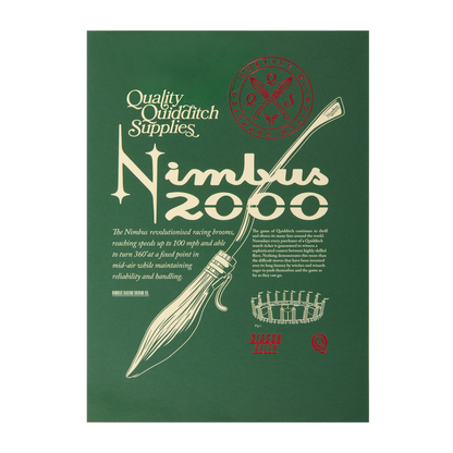 Nimbus 2000 Foiled Postcard