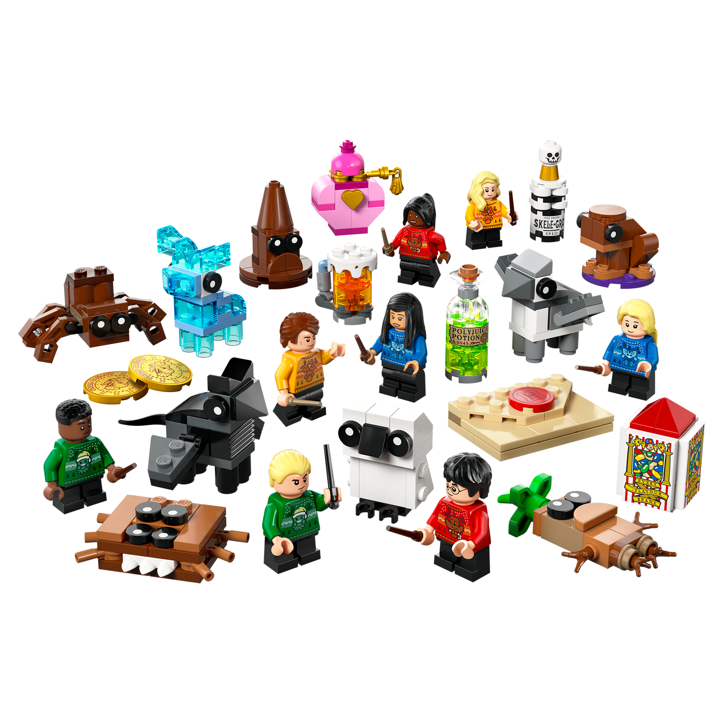 Collection of various LEGO minifigures and accessories