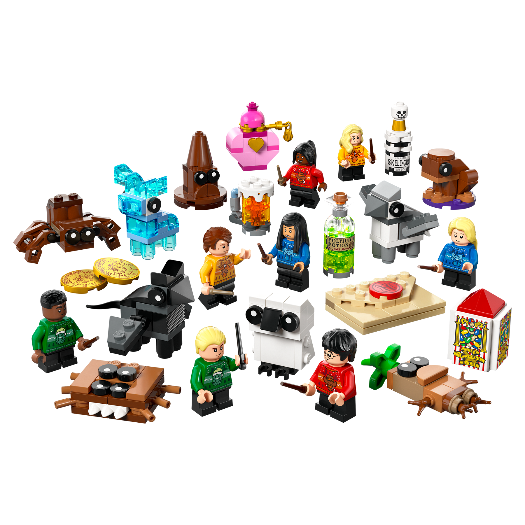 Collection of various LEGO minifigures and accessories