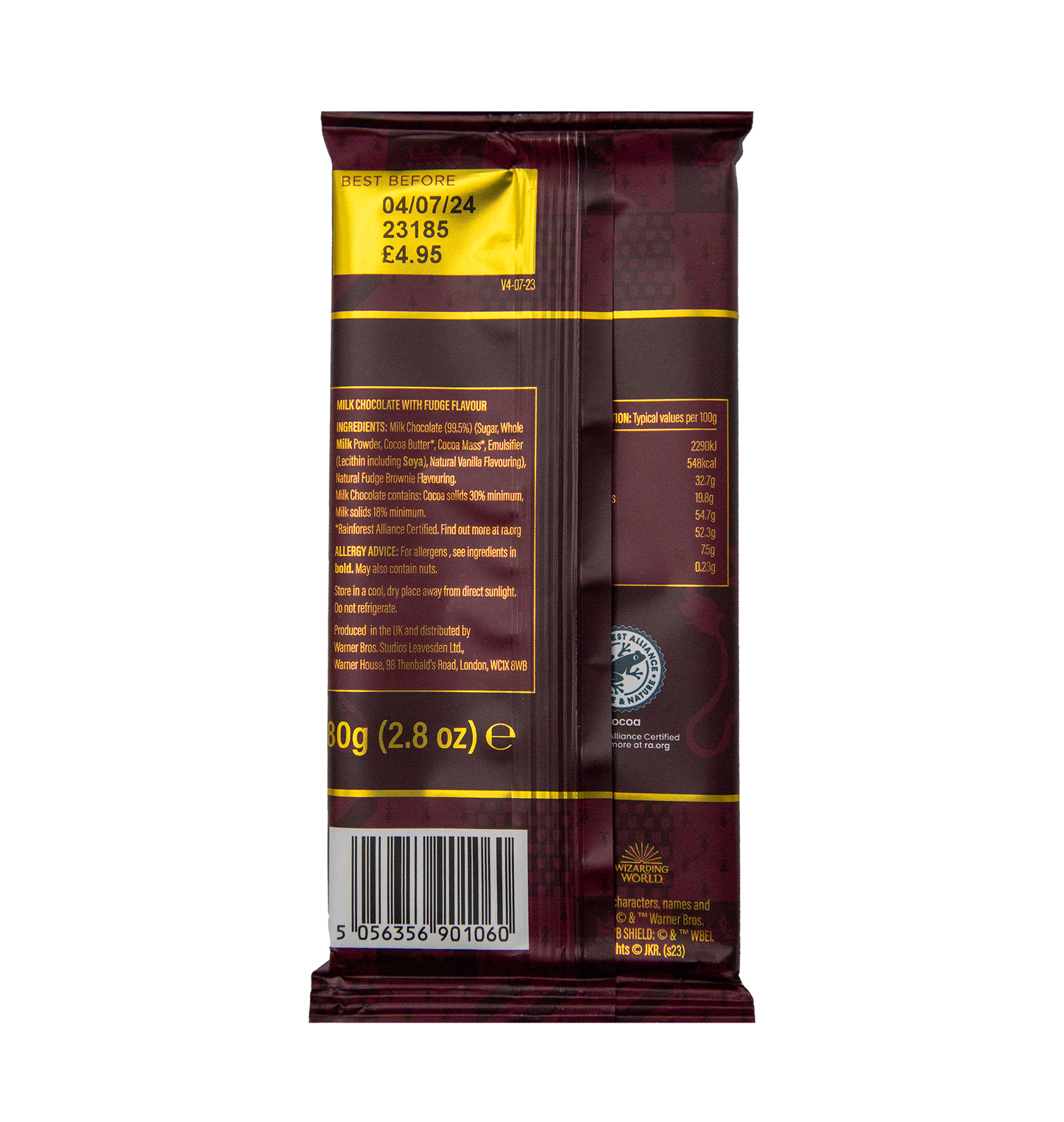 Gryffindor Milk Chocolate Bar