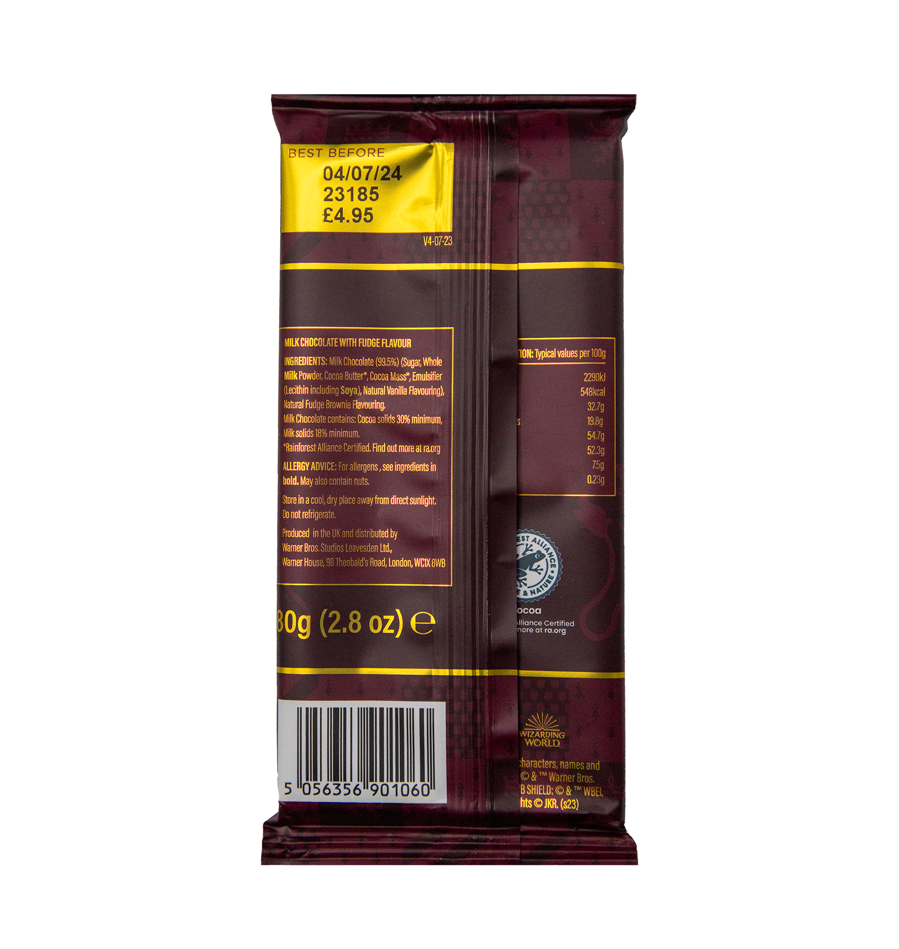 Gryffindor Milk Chocolate Bar