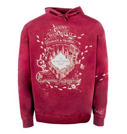 Marauder’s Map Hoodie - Burgundy