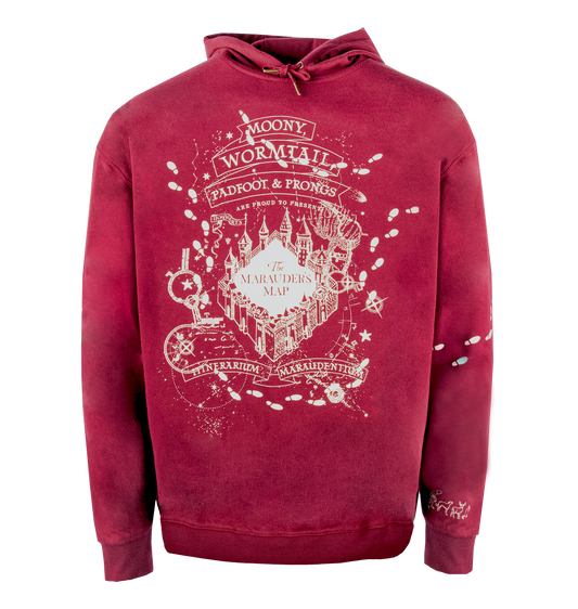 Marauder’s Map Hoodie - Burgundy