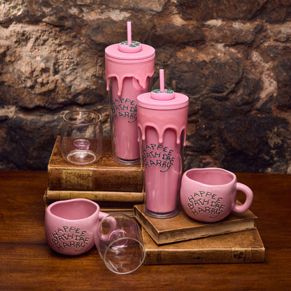 Happee Birthdae Cup & Straw
