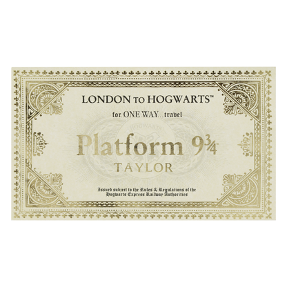 Personalised Hogwarts Express Ticket