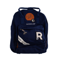 Navy blue backpack with 'Ravenclaw' emblem on a white background