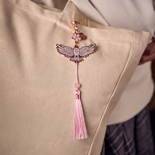 Sakura Owl Keyring