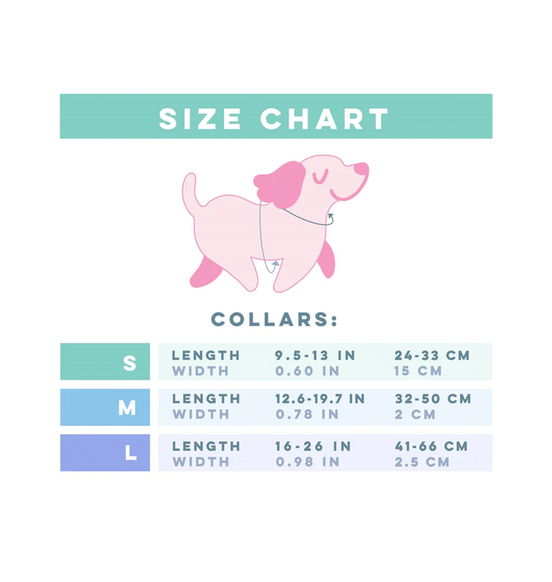 Sassy Woof Collar Size Guide