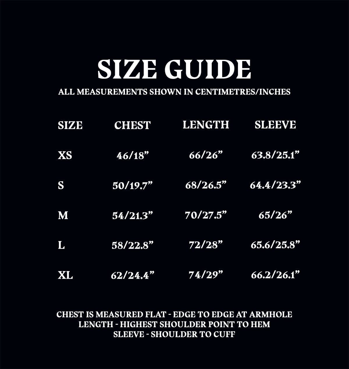 Pyjama Bottom Size Guide