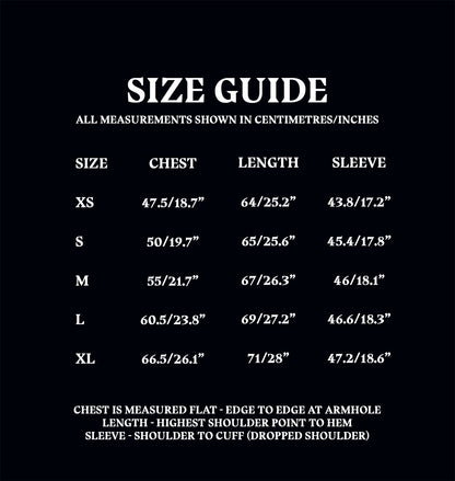 Loungewear Top Size Guide