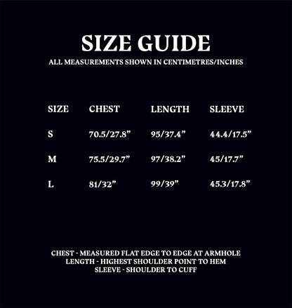 Dobby Oversized Cosy Hoodie Size Guide