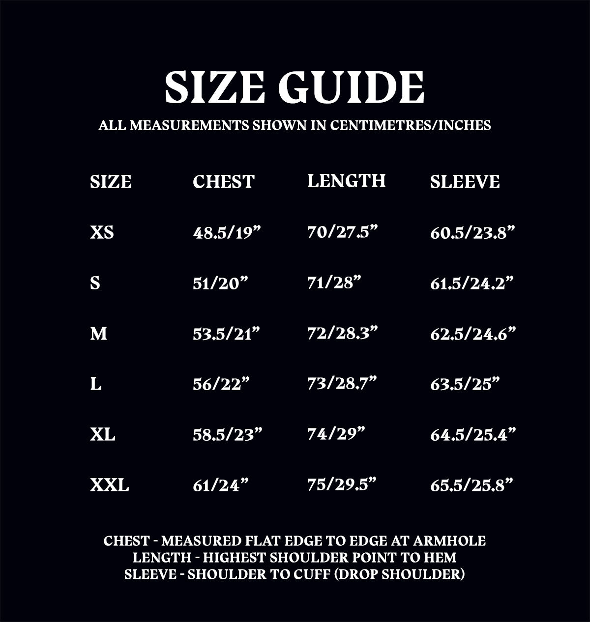 Harry PJ Top Size Guide