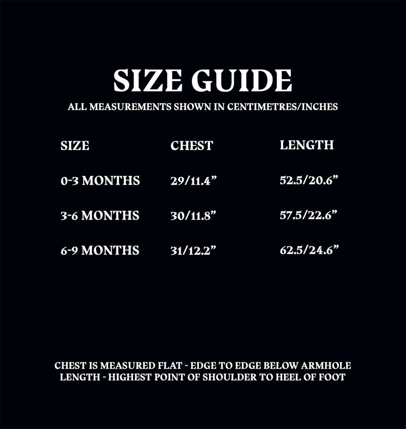 Hedwig Pramsuit Size Guide