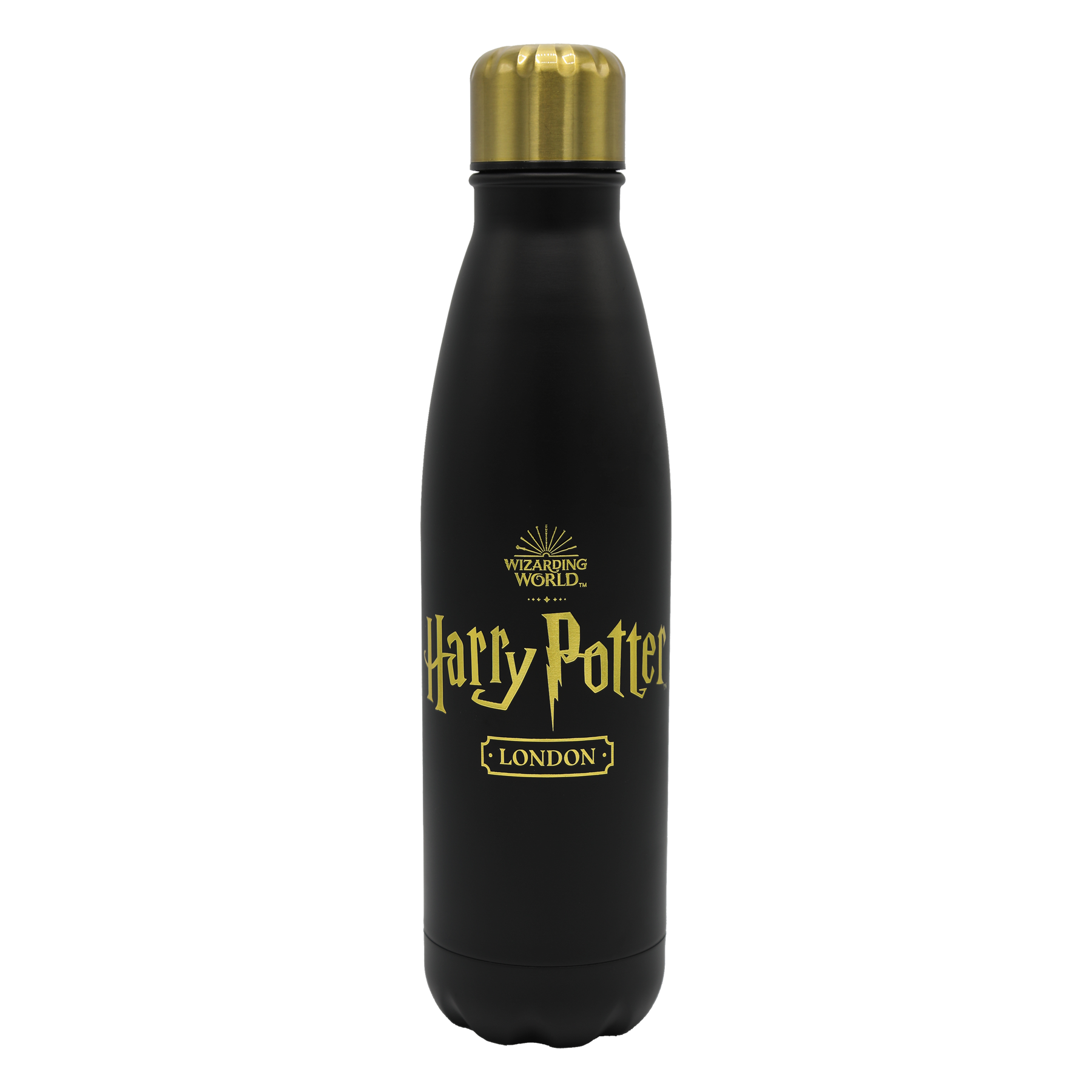 Harry Potter London Black & Gold Water Bottle