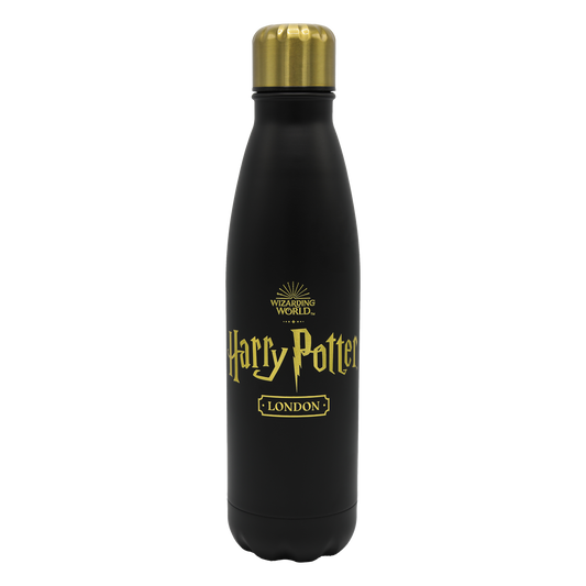 Harry Potter London Black & Gold Water Bottle