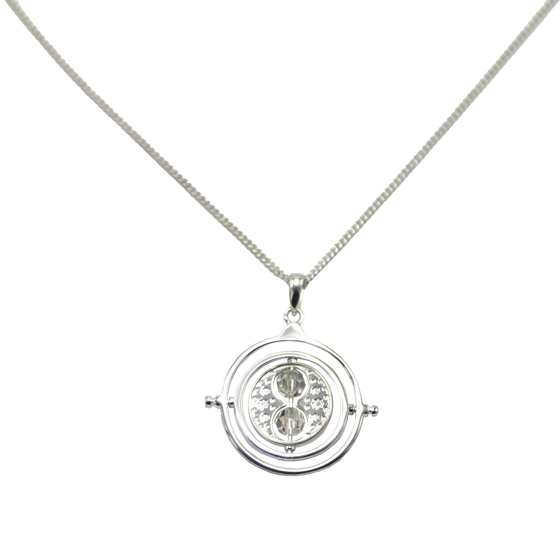 Crystal Embellished Time Turner Necklace