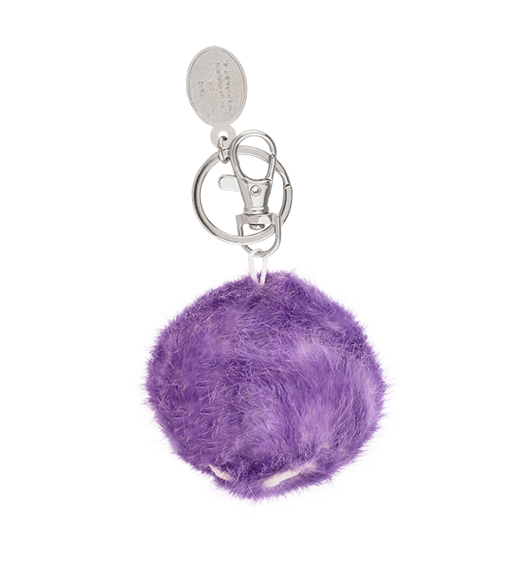 Purple Pygmy Puff Keyring