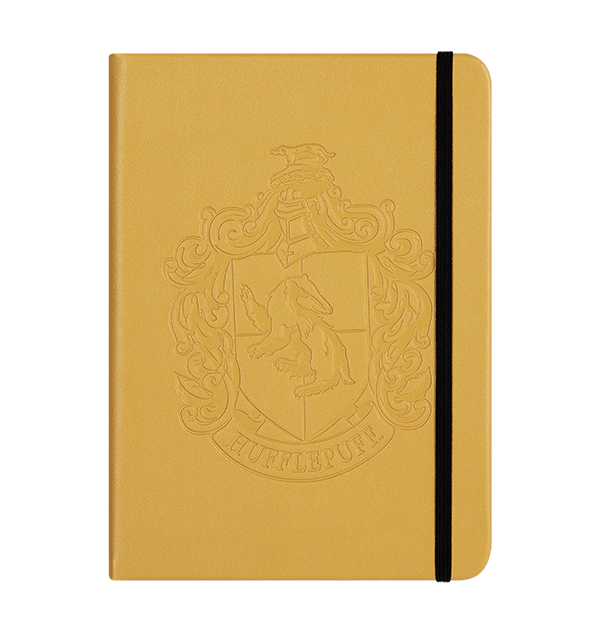 Personalised Hufflepuff Crest Embossed Journal