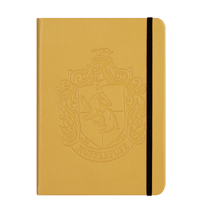 Personalised Hufflepuff Crest Embossed Journal