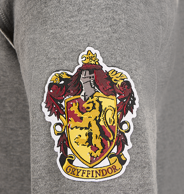 Fashion letter gryffindor print colorblock lapel collar long sleeve pullover top sweatshirt
