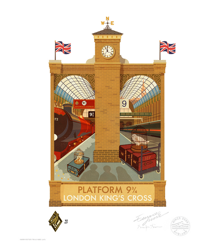 Disney Harry Potter Platform 9 3/4 Kings Cross Station Key Chain Novelty  Character Accessories
