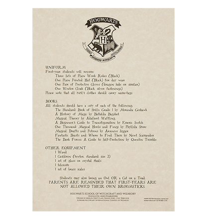 Personalised Hogwarts Acceptance Letter 