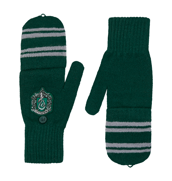 Slytherin Knitted Mitten Capped Gloves