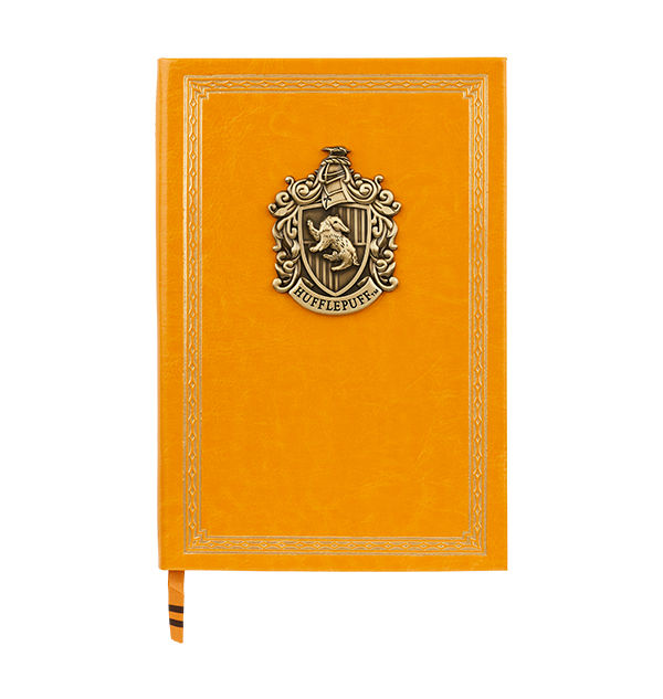 Faux Leather Hufflepuff Crest Notebook