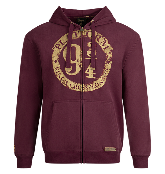 Platform 9 3/4 Zip Hoodie - Burgundy