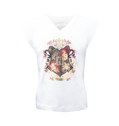 Hogwarts Crest Ladies V-Neck T-Shirt